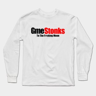 GME Stonks! BUT ON WHITE! Long Sleeve T-Shirt